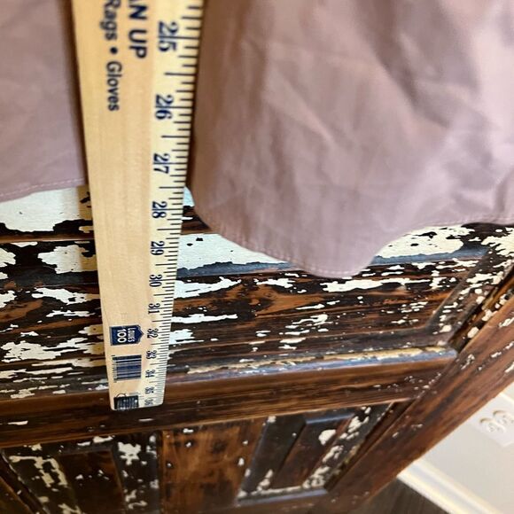 Women’s NWT Active USA Front tie Taupe Blouse w balloon sleeves. Size L. - Picture 10 of 10